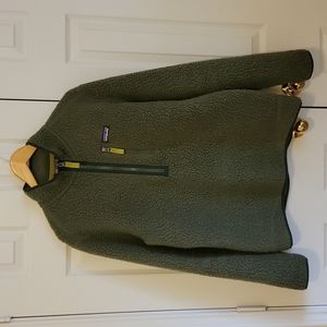Patagonia Retro Pile 1/4 Zip Pullover Fleece Men's M Green